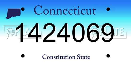 1424069 Connecticut License Plate