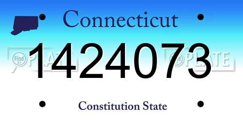 1424073 Connecticut License Plate