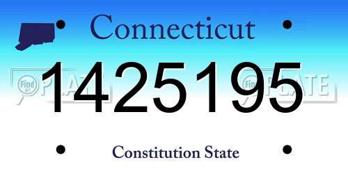 1425195 Connecticut License Plate