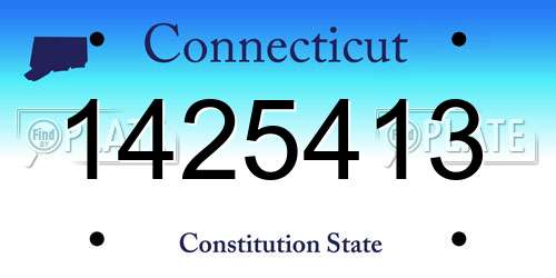 1425413 Connecticut License Plate