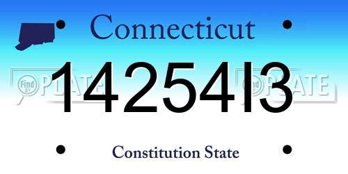 14254I3 Connecticut License Plate