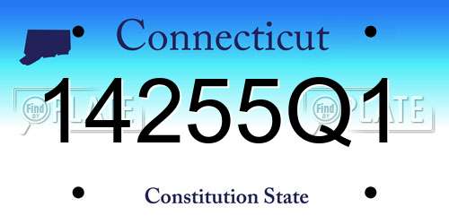14255Q1 Connecticut License Plate
