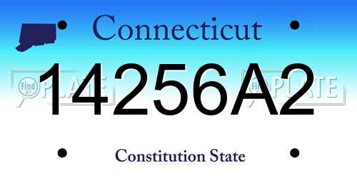 14256A2 Connecticut License Plate