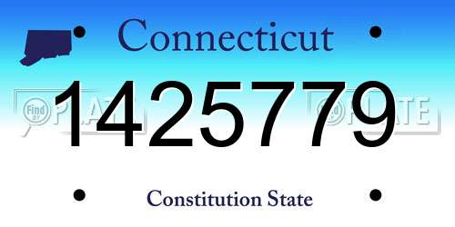 1425779 Connecticut License Plate