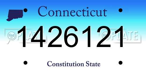 1426121 Connecticut License Plate