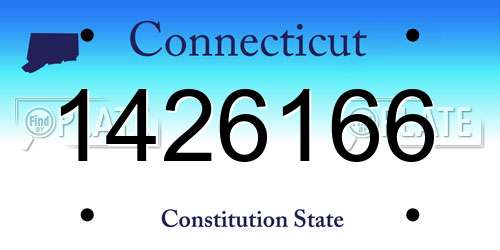 1426166 Connecticut License Plate