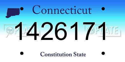 1426171 Connecticut License Plate