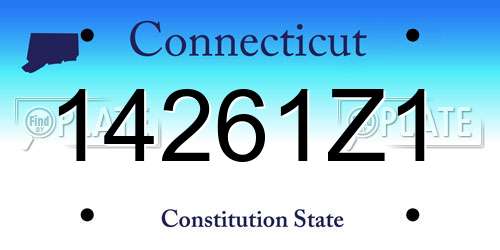 14261Z1 Connecticut License Plate
