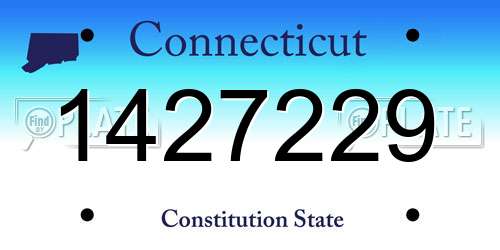 1427229 Connecticut License Plate