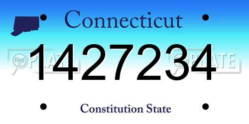1427234 Connecticut License Plate