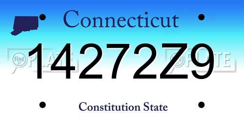 14272Z9 Connecticut License Plate