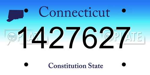 1427627 Connecticut License Plate