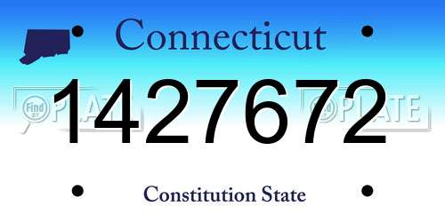 1427672 Connecticut License Plate
