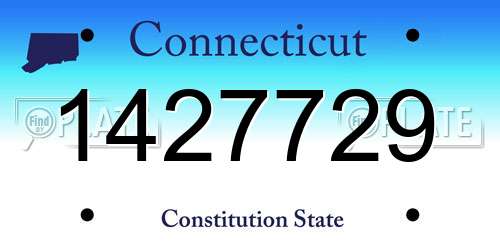 1427729 Connecticut License Plate