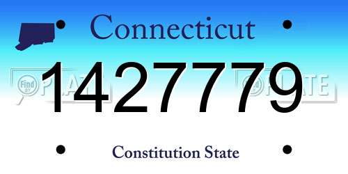 1427779 Connecticut License Plate