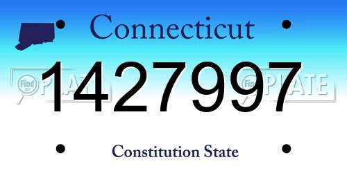 1427997 Connecticut License Plate