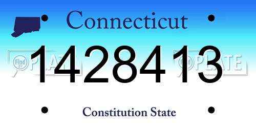 1428413 Connecticut License Plate