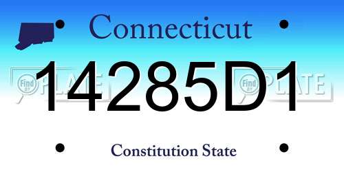 14285D1 Connecticut License Plate