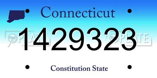 1429323 Connecticut License Plate
