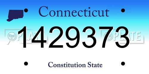 1429373 Connecticut License Plate