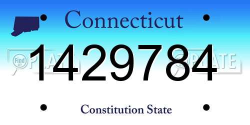 1429784 Connecticut License Plate