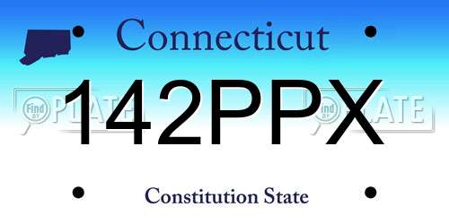 142PPX Connecticut License Plate