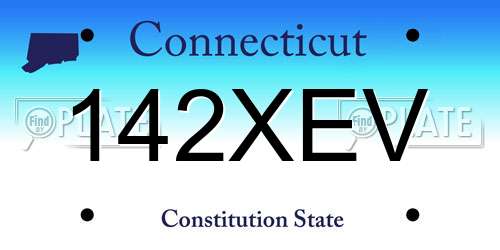 142XEV Connecticut License Plate