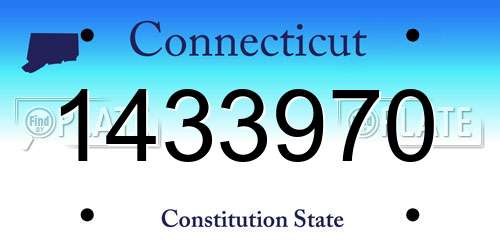 1433970 Connecticut License Plate
