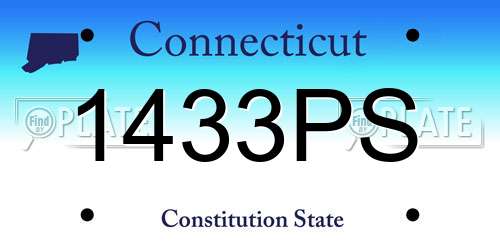 1433PS Connecticut License Plate