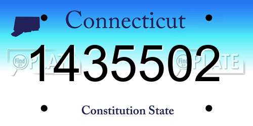 1435502 Connecticut License Plate