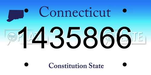 1435866 Connecticut License Plate