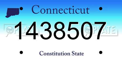 1438507 Connecticut License Plate