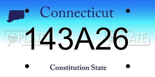 143A26 Connecticut License Plate