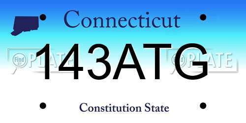 143ATG Connecticut License Plate