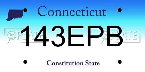 143EPB Connecticut License Plate