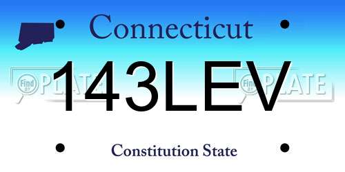 143LEV Connecticut License Plate
