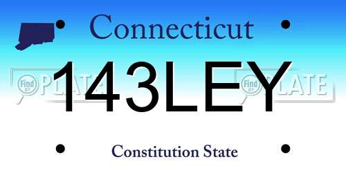 143LEY Connecticut License Plate