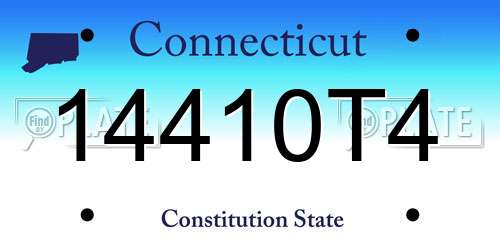 14410T4 Connecticut License Plate