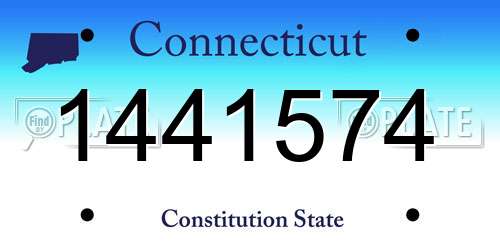 1441574 Connecticut License Plate