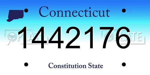 1442176 Connecticut License Plate