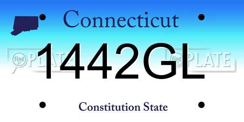 1442GL Connecticut License Plate