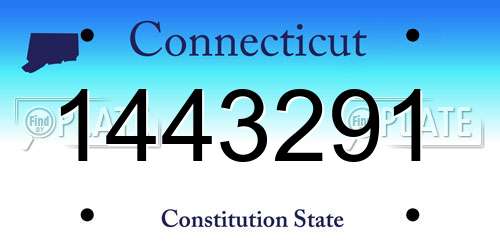 1443291 Connecticut License Plate