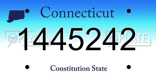 1445242 Connecticut License Plate
