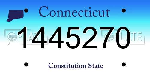 1445270 Connecticut License Plate