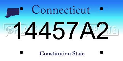 14457A2 Connecticut License Plate