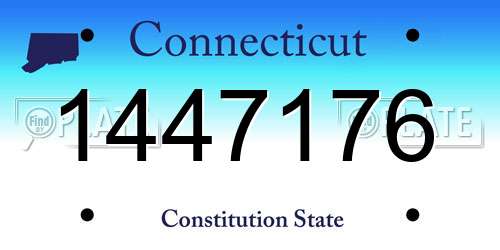 1447176 Connecticut License Plate