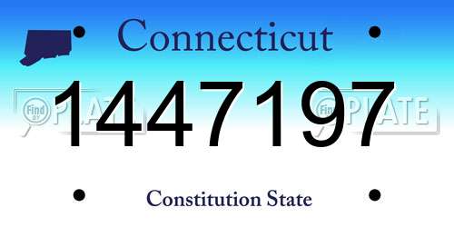 1447197 Connecticut License Plate