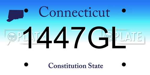 1447GL Connecticut License Plate