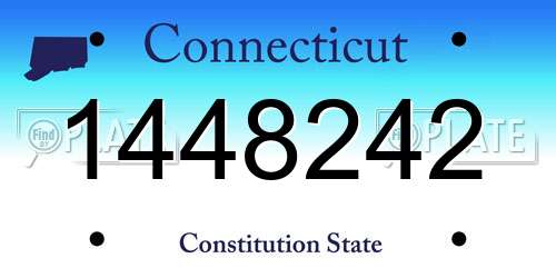1448242 Connecticut License Plate