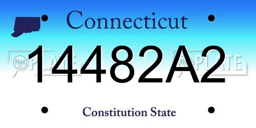 14482A2 Connecticut License Plate